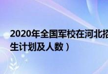 2020年全国军校在河北招生人数（2022各军校在河北的招生计划及人数）