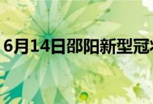 6月14日邵阳新型冠状病毒肺炎疫情最新消息