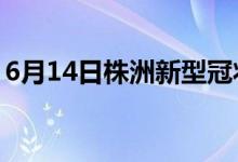 6月14日株洲新型冠状病毒肺炎疫情最新消息