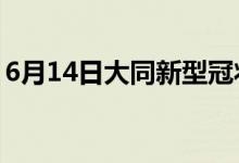 6月14日大同新型冠状病毒肺炎疫情最新消息