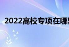 2022高校专项在哪里填志愿（有什么要求）