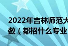 2022年吉林师范大学各省招生计划及招生人数（都招什么专业）