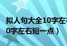 拟人句大全10字左右简单60句（拟人句大全10字左右短一点）