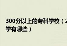 300分以上的专科学校（2022高考300分左右的公办专科大学有哪些）