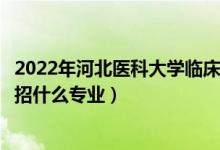 2022年河北医科大学临床学院各省招生计划及招生人数（都招什么专业）