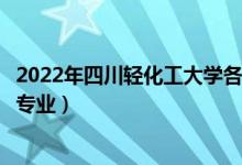 2022年四川轻化工大学各省招生计划及招生人数（都招什么专业）