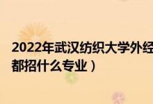 2022年武汉纺织大学外经贸学院各省招生计划及招生人数（都招什么专业）