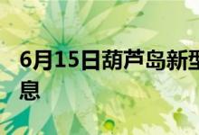 6月15日葫芦岛新型冠状病毒肺炎疫情最新消息