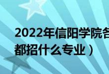 2022年信阳学院各省招生计划及招生人数（都招什么专业）