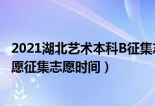 2021湖北艺术本科B征集志愿（2022湖北艺术本科A平行志愿征集志愿时间）