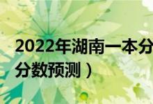 2022年湖南一本分数线（湖南2022一本录取分数预测）