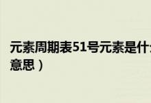 元素周期表51号元素是什么呀（元素周期表51号元素是什么意思）