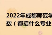 2022年成都师范学院各省招生计划及招生人数（都招什么专业）