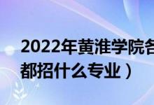 2022年黄淮学院各省招生计划及招生人数（都招什么专业）