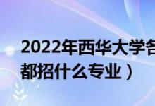 2022年西华大学各省招生计划及招生人数（都招什么专业）