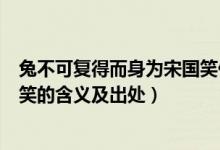 兔不可复得而身为宋国笑什么意思（兔不可复得而身为宋国笑的含义及出处）