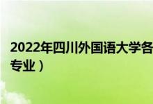 2022年四川外国语大学各省招生计划及招生人数（都招什么专业）