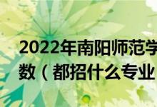 2022年南阳师范学院各省招生计划及招生人数（都招什么专业）