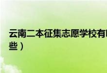 云南二本征集志愿学校有哪些（高考二本征集志愿学校有哪些）