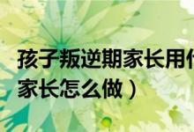 孩子叛逆期家长用什么办法解决（孩子叛逆期家长怎么做）