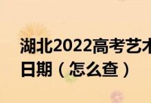 湖北2022高考艺术本科A平行志愿录取查询日期（怎么查）