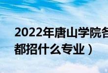 2022年唐山学院各省招生计划及招生人数（都招什么专业）