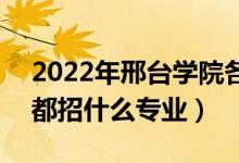 2022年邢台学院各省招生计划及招生人数（都招什么专业）