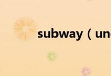 subway（underground区别）