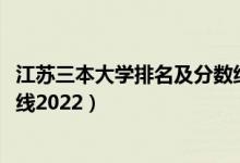 江苏三本大学排名及分数线2022（江苏一本大学排名及分数线2022）