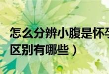 怎么分辨小腹是怀孕还是胖（小腹胖与怀孕的区别有哪些）