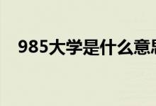 985大学是什么意思（985和211哪个好）