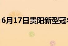 6月17日贵阳新型冠状病毒肺炎疫情最新消息