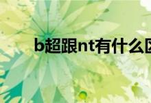 b超跟nt有什么区别（什么是ntb超）