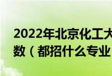 2022年北京化工大学各省招生计划及招生人数（都招什么专业）