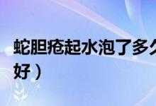 蛇胆疮起水泡了多久会好（蛇胆疮水泡多久能好）