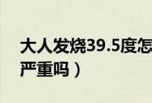 大人发烧39.5度怎么退烧（大人发烧39.5度严重吗）