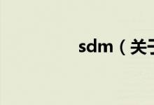 sdm（关于sdm的介绍）