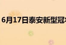 6月17日泰安新型冠状病毒肺炎疫情最新消息