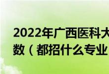 2022年广西医科大学各省招生计划及招生人数（都招什么专业）