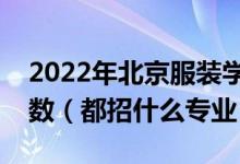 2022年北京服装学院各省招生计划及招生人数（都招什么专业）