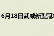 6月18日武威新型冠状病毒肺炎疫情最新消息