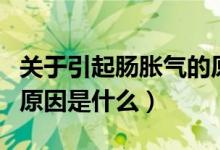 关于引起肠胀气的原因是什么（引起肠胀气的原因是什么）