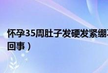 怀孕35周肚子发硬发紧绷不疼（怀孕35周肚子发硬发紧怎么回事）