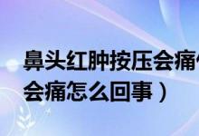 鼻头红肿按压会痛什么原因?（鼻头红肿按压会痛怎么回事）