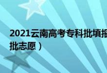 2021云南高考专科批填报时间（2022云南高考几号报专科批志愿）