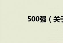 500强（关于500强的介绍）