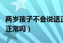 两岁孩子不会说话正常吗（两岁孩子不会说话正常吗）