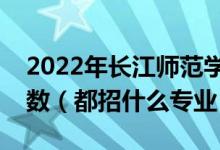 2022年长江师范学院各省招生计划及招生人数（都招什么专业）