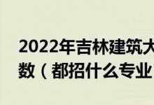 2022年吉林建筑大学各省招生计划及招生人数（都招什么专业）