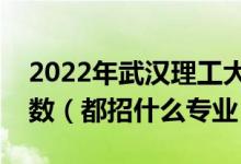 2022年武汉理工大学各省招生计划及招生人数（都招什么专业）